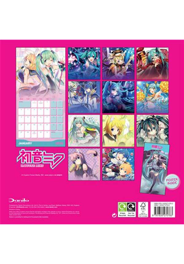 Hatsune Miku 2025 Square WALL CALENDAR