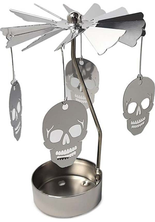 Skull Rotating Carousel Spinning | CANDLE HOLDER