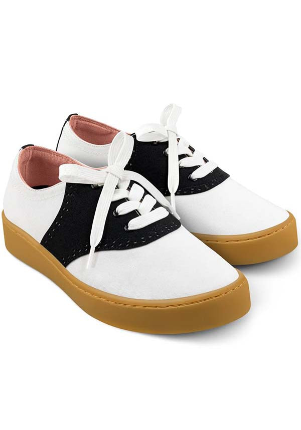 Saddle shoe sneakers on sale