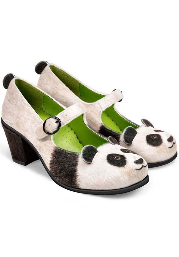 Panda | MID HEELS - Beserk - all, all ladies, black and white, cpgstinc, cute, cute animals, discountapp, fp, googleshopping, HC6955, heel, heels, heels [in stock], hot chocolate, in stock, instock, jun23, labelinstock, labelnew, labelvegan, ladies, ladies shoes, mary jane, mary janes, panda, poppingcandy, quirky, R040623, shoe, shoes, unique, vegan, white