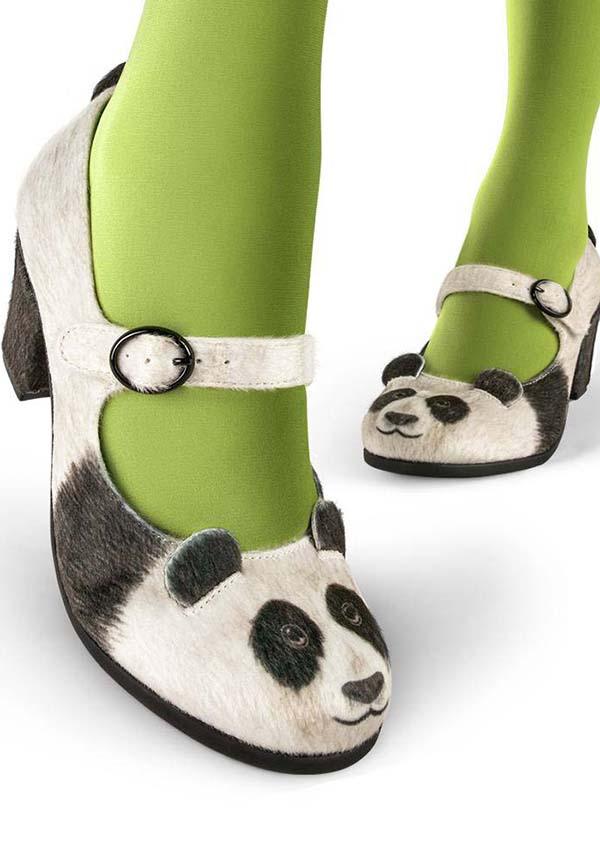 Panda | MID HEELS - Beserk - all, all ladies, black and white, cpgstinc, cute, cute animals, discountapp, fp, googleshopping, HC6955, heel, heels, heels [in stock], hot chocolate, in stock, instock, jun23, labelinstock, labelnew, labelvegan, ladies, ladies shoes, mary jane, mary janes, panda, poppingcandy, quirky, R040623, shoe, shoes, unique, vegan, white