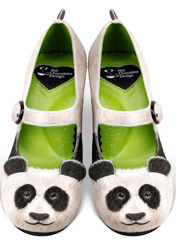 Panda | MID HEELS - Beserk - all, all ladies, black and white, cpgstinc, cute, cute animals, discountapp, fp, googleshopping, HC6955, heel, heels, heels [in stock], hot chocolate, in stock, instock, jun23, labelinstock, labelnew, labelvegan, ladies, ladies shoes, mary jane, mary janes, panda, poppingcandy, quirky, R040623, shoe, shoes, unique, vegan, white