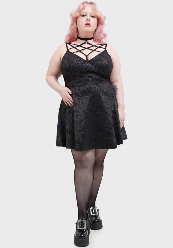 Magica [Black Lily] | SKATER DRESS