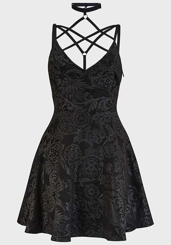 Magica [Black Lily] | SKATER DRESS