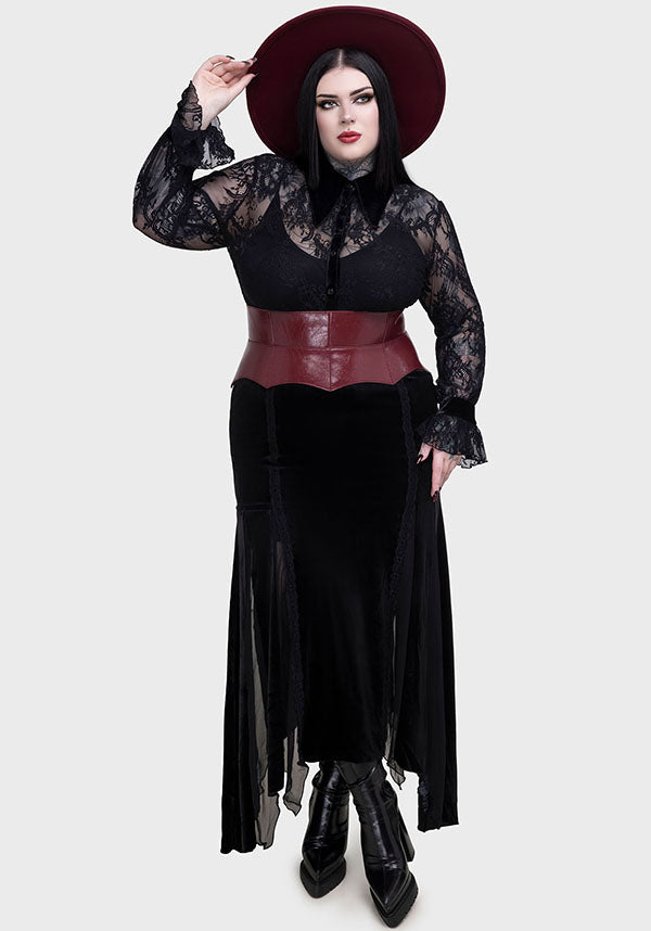 Wetland Bat Peplum [Red] | CORSET