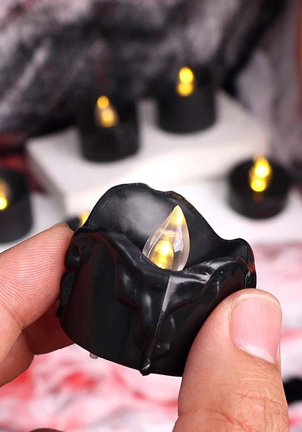 LED Tealight [Black] | CANDLES [6PCE]