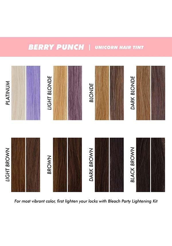 Berry Punch | UNICORN HAIR COLOUR TINT - Beserk - all, colour:purple, cosmetics, discountapp, dye, dyes, fp, googleshopping, gothic cosmetics, hair, hair colour, hair colours, hair dye, hair dyes, hair products, hair purple, halloween cosmetics, jun23, labelnew, labelvegan, LCSO0735903, light purple, lime crime, lime crime cosmetics, lime crime hair, limecrime, pastel purple, purple, R150623, vegan