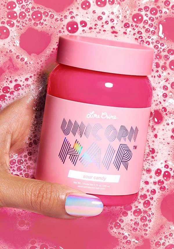 Sour Candy | UNICORN HAIR COLOUR - Beserk - all, apr21, bright pink, clickfrenzy15-2023, cosmetics, cruelty free, discountapp, dye, fp, hair colour, hair dye, hair pink, hot pink, labelvegan, lime crime, lime crime hair, mermaid, pink, rainbow, repriced010623, vegan