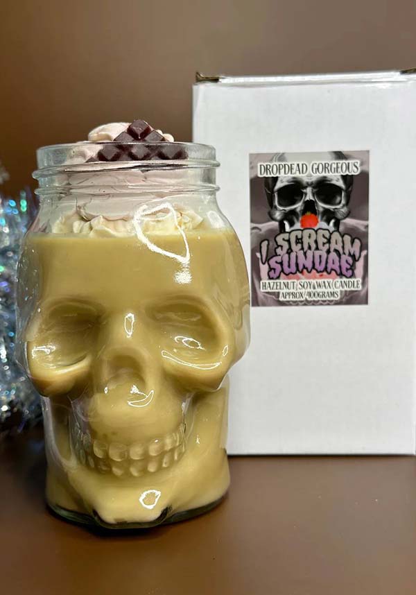 Hazelnut [I Scream] | SKULL JAR CANDLE