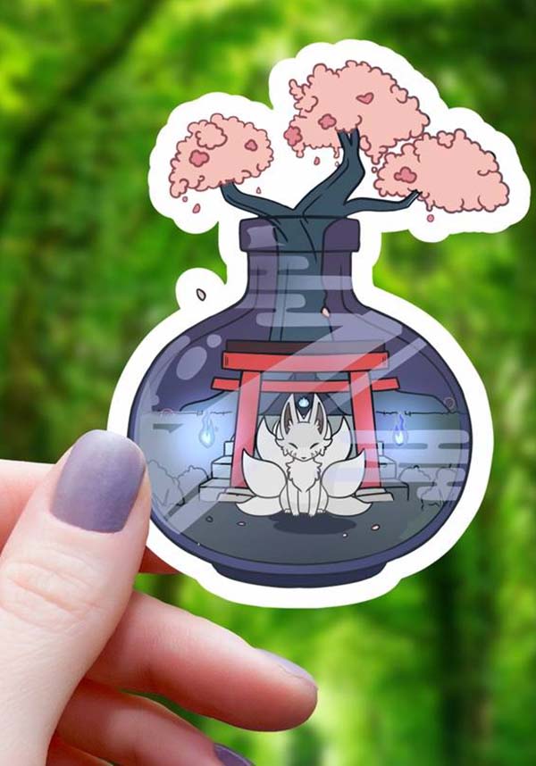 Magical Kitsune Terrarium | STICKER