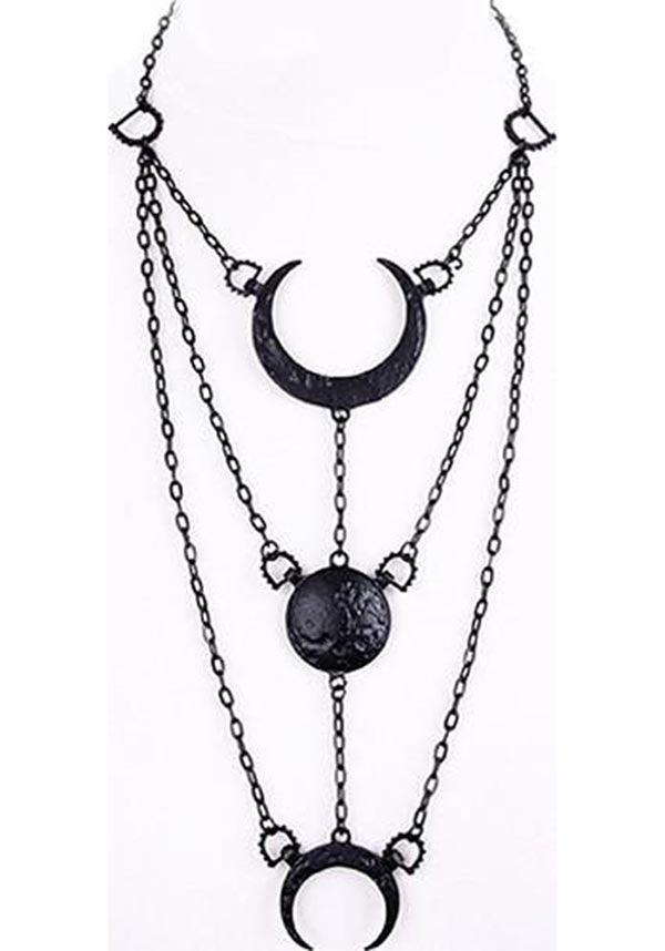 Restyle - Moon Phases Black Necklace - Buy Online Australia