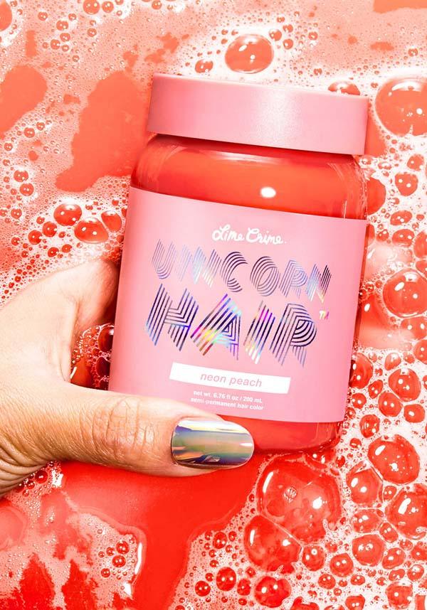 Neon Peach | UNICORN HAIR COLOUR - Beserk - all, clickfrenzy15-2023, cosmetics, discountapp, dye, fp, hair colour, hair dye, hair orange, labelvegan, lime crime, lime crime hair, mermaid, orange, peach, rainbow, vegan