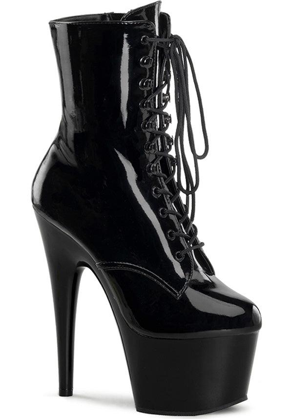 ADORE-1020 [Black Patent] | PLATFORM BOOTS [PREORDER] - Beserk - all, black, boots, boots [preorder], clickfrenzy15-2023, discountapp, fp, gloss, heels, heels [preorder], labelpreorder, labelvegan, platform boots, platform heels, platforms, platforms [preorder], pleaser, pole dancing, ppo, preorder, shoes, vegan