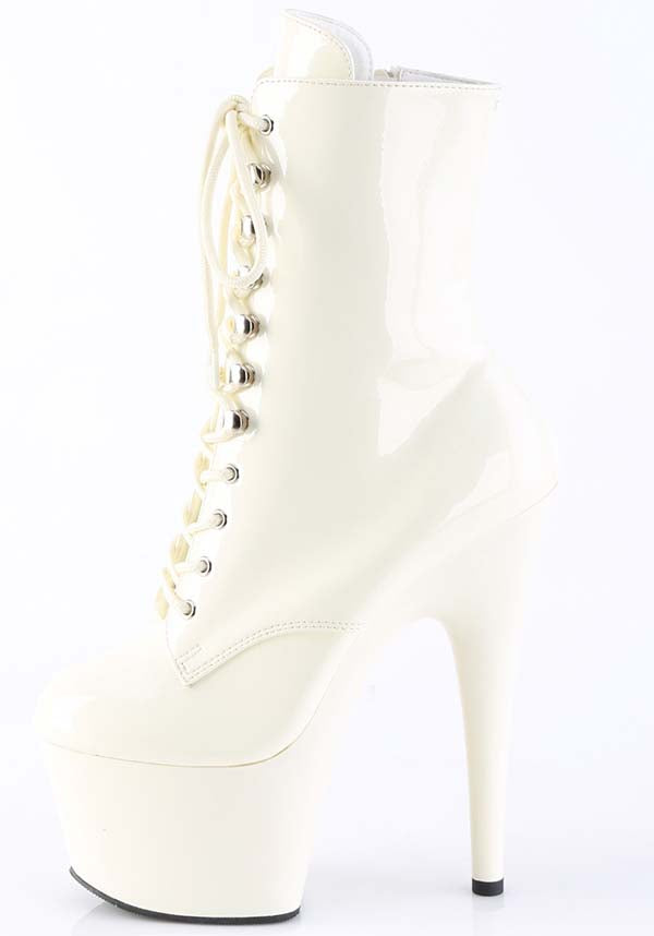 ADORE-1020 [Off Wht Pat] | PLATFORM BOOTS [PREORDER]