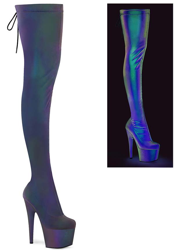 ADORE-3008REFL [Green-Purple] | BOOTS [PREORDER]