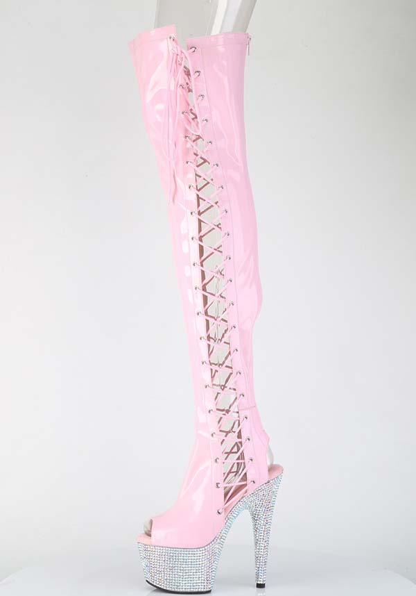 BEJEWELED-3052HG-7 [Baby Pink] | PLATFORM HEELS [PREORDER]