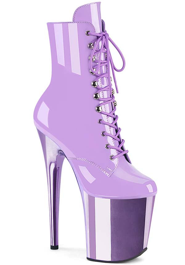 FLAMINGO-1020 [Lavender Patent] | PLATFORM BOOTS [PREORDER]