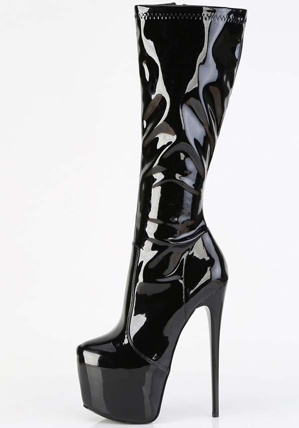 JUBILANT-2000 [Black Patent] | PLATFORM BOOTS [PREORDER]