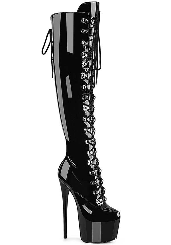 JUBILANT-3012 [Black Patent] | PLATFORM BOOTS [PREORDER]