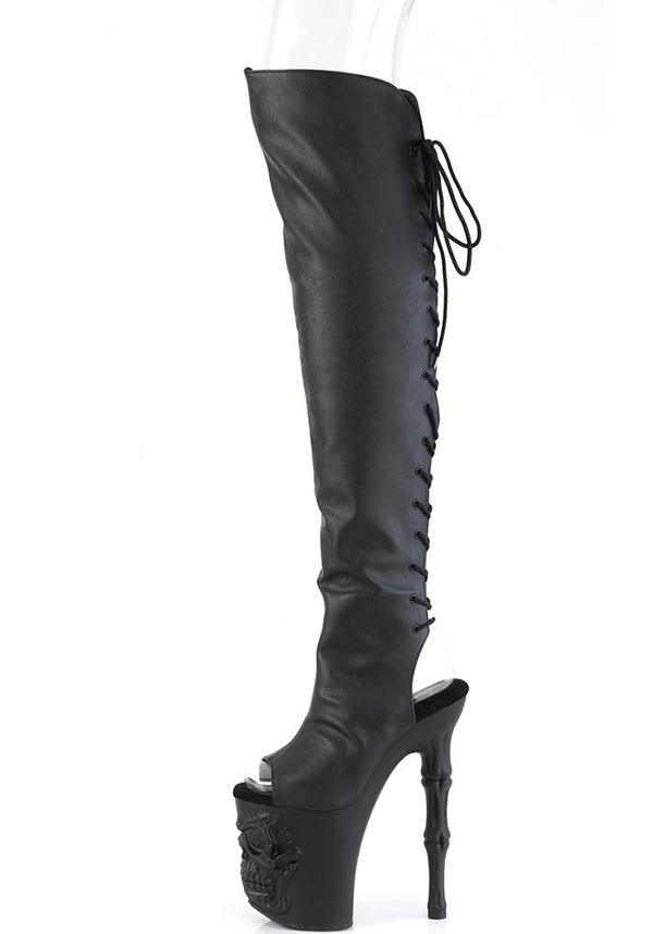 Pleaser - RAPTURE-3019 Black Faux Leather Platform Boots - Buy Online ...