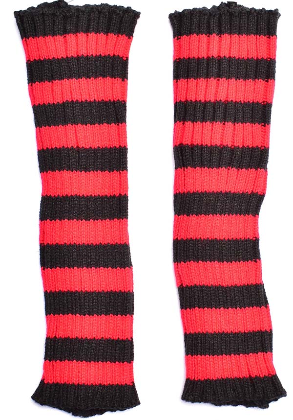 Poizen Industries - Tilly Red Stripe Arm warmers - Buy Online Australia