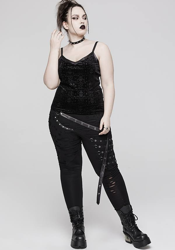 Goth Pentacle Velvet | CAMISOLE TOP [PLUS SIZE]