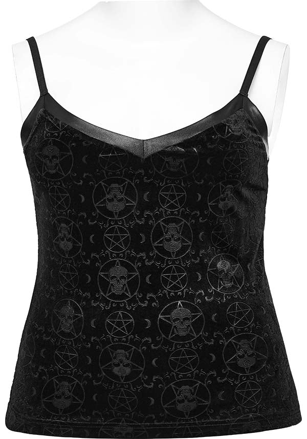 Goth Pentacle Velvet | CAMISOLE TOP [PLUS SIZE]