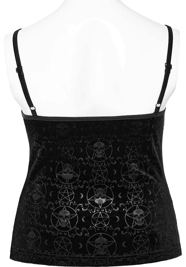 Goth Pentacle Velvet | CAMISOLE TOP [PLUS SIZE]