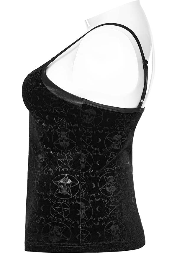 Goth Pentacle Velvet | CAMISOLE TOP [PLUS SIZE]