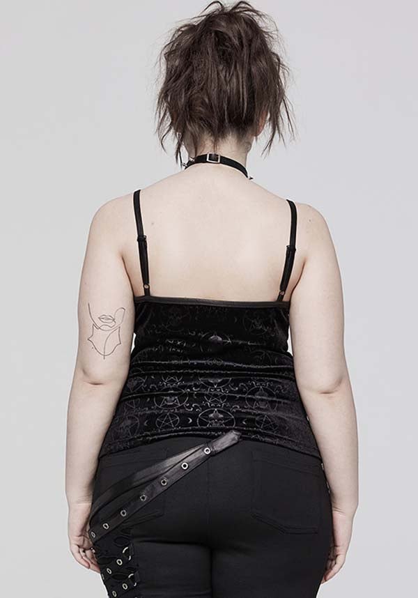 Goth Pentacle Velvet | CAMISOLE TOP [PLUS SIZE]