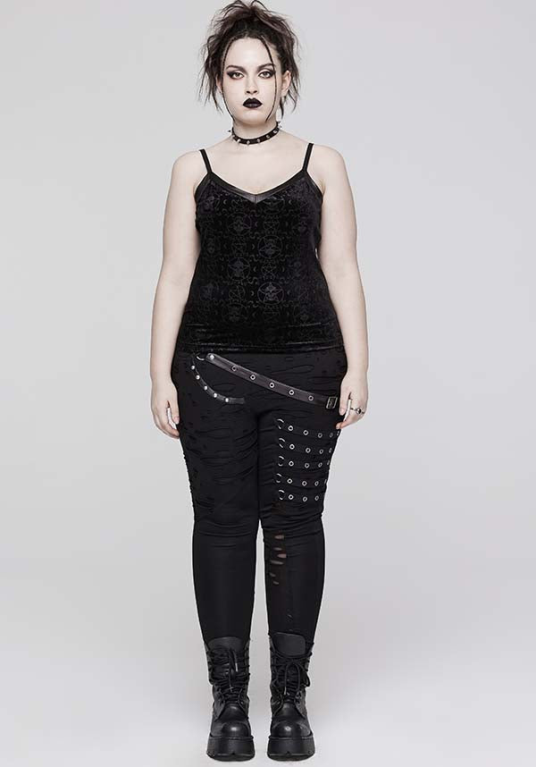 Goth Pentacle Velvet | CAMISOLE TOP [PLUS SIZE]