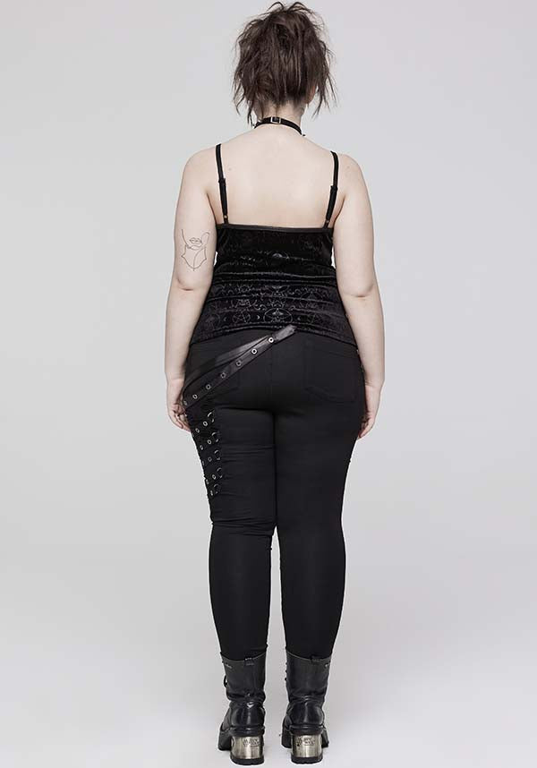 Goth Pentacle Velvet | CAMISOLE TOP [PLUS SIZE]