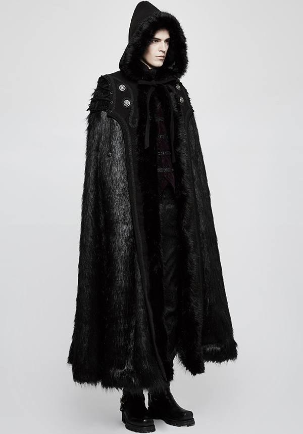 Punk Rave - Gothic Witch/Warlock Long Fur Cloak - Buy Online Australia