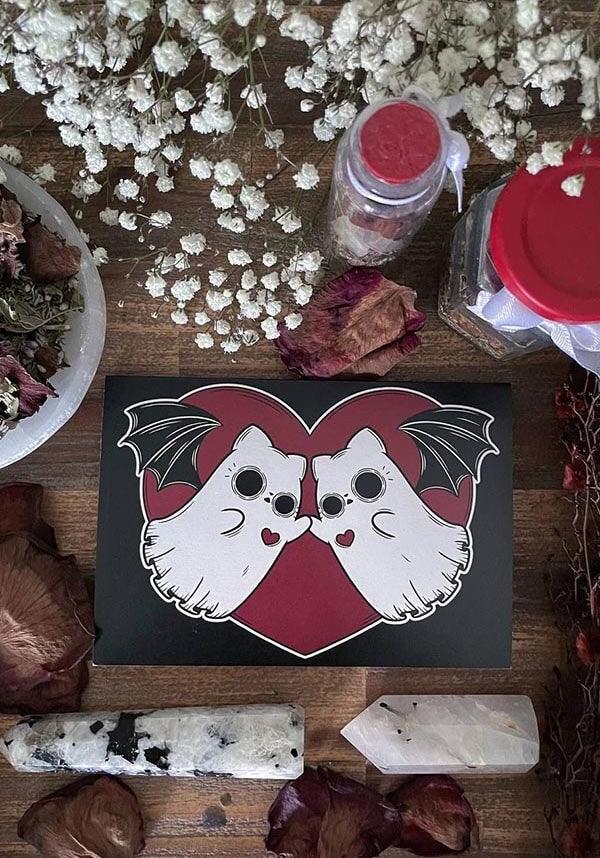 Lovecats | GREETING CARD - Beserk - all, bat wing, bat wings, card, cards, cat, cats, clickfrenzy15-2023, cpgstinc, cute, discountapp, fp, ghost, gift, gift idea, gift ideas, gifts, googleshopping, goth, gothic, gothic gifts, greeting card, greeting cards, heart, heart shape, jan23, love heart, office and stationery, PV017, pvmpkin art, R290123, spooky, stationary, stationery, valentine, valentines, valentines cards, valentines day