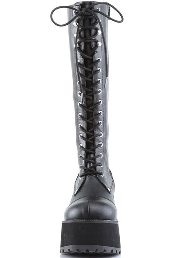 RANGER-302 [Black] | BOOTS [PREORDER] - Beserk - all, black, boots, boots [preorder], clickfrenzy15-2023, demonia, demonia shoes, discountapp, fp, goth, gothic, knee high, labelpreorder, labelvegan, lace up, men, mens shoes, platforms, platforms [preorder], pleaserimageupdated, ppo, preorder, shoes, vegan