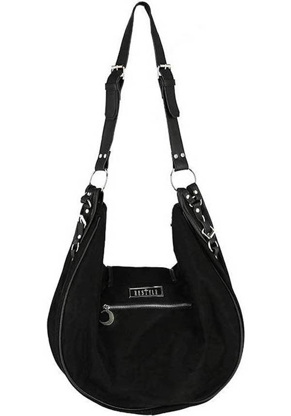 Antlers [Black] | HOBO BAG - Beserk - accessories, all, antler, bag, black, black and white, clickfrenzy15-2023, discountapp, fp, goth, gothic, gothic accessories, gothic bag, hand bag, handbag, handbags and purses, jan21, labelvegan, ladies accessories, restyle, shoulder bag, vegan, witch, witches, witchy