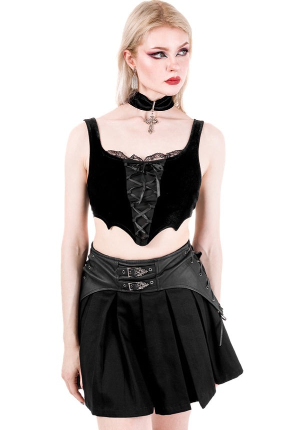 Batwing Lace Up | CROP TOP*