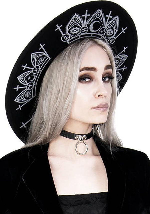 Fortune Teller | HAT - Beserk - accessories, all, apr20, black, brim, clickfrenzy15-2023, discountapp, fp, goth, goth summer, gothic, gothic accessories, halloween, hat, hats, hats and hair, ladies, ladies accessories, restyle, summer, summer goth, summer hats