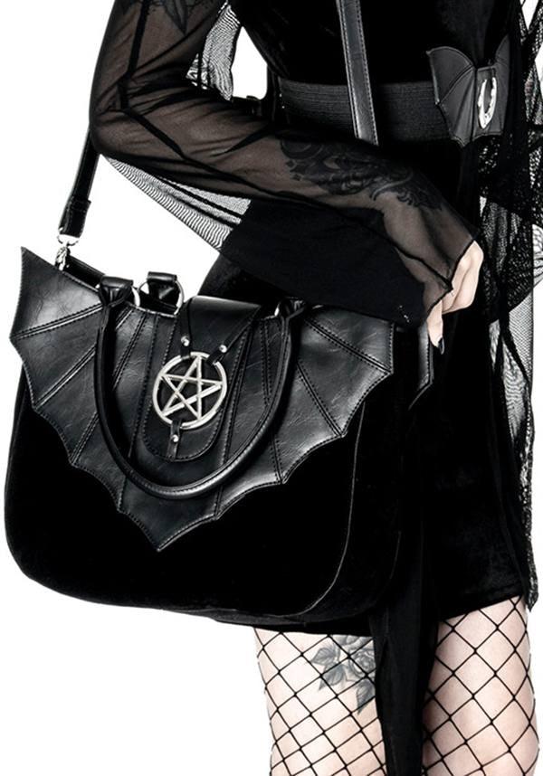 Ominous | BAG - Beserk - accessories, adjustable strap, all, bag, bats, black, clickfrenzy15-2023, dec18, discountapp, fp, gothic, gothic accessories, gothic gifts, halloween, handbags and purses, labelvegan, ladies, pentacle, pentagram, restyle, vegan