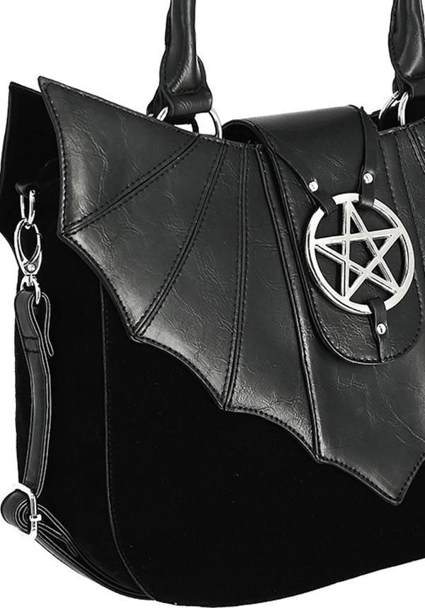 Ominous | BAG - Beserk - accessories, adjustable strap, all, bag, bats, black, clickfrenzy15-2023, dec18, discountapp, fp, gothic, gothic accessories, gothic gifts, halloween, handbags and purses, labelvegan, ladies, pentacle, pentagram, restyle, vegan