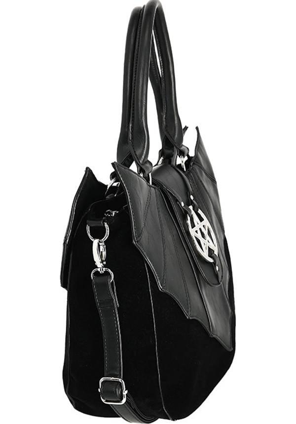 Ominous | BAG - Beserk - accessories, adjustable strap, all, bag, bats, black, clickfrenzy15-2023, dec18, discountapp, fp, gothic, gothic accessories, gothic gifts, halloween, handbags and purses, labelvegan, ladies, pentacle, pentagram, restyle, vegan