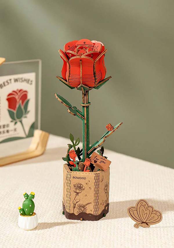 Red Rose Flower | 3D PUZZLE