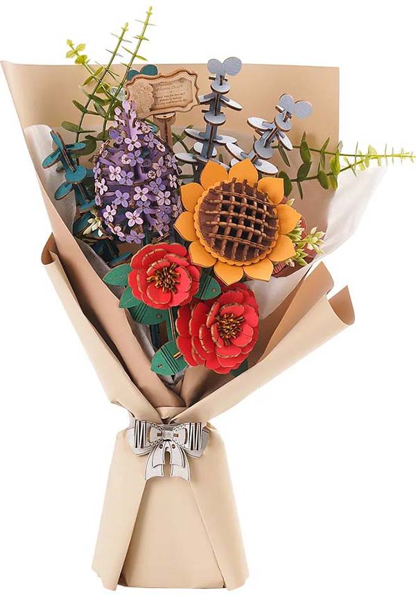 Wooden Flower Bouquet | 3D PUZZLE