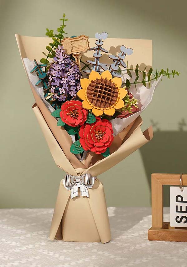 Wooden Flower Bouquet | 3D PUZZLE