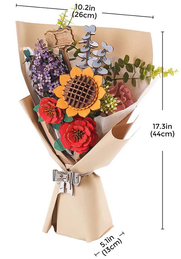 Wooden Flower Bouquet | 3D PUZZLE