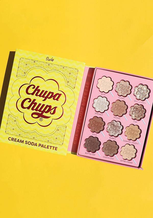 Chupa Chups [Cream Soda] | 12 COLOR PALETTE - Beserk - all, cosmetics, cosplay, discountapp, eye, eye shadow, eyes, eyeshadow, eyeshadow pressed, fp, googleshopping, gothic cosmetics, halloween makeup, jun23, labelnew, labelvegan, make up, makeup, nude, peach, R130623, RC17269, rude cosmetics, vegan