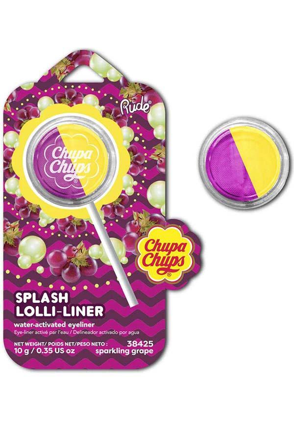 Chupa Chups [Sparkling Grape] | SPLASH LOLLI LINER - Beserk - all, bright yellow, colour:purple, colour:yellow, colourful, colours, cosmetics, discountapp, eye, eyeliner, eyes, fp, googleshopping, gothic cosmetics, halloween cosmetics, halloween makeup, jun23, labelnew, labelvegan, liner, makeup, multi, multicolour, purple, R130623, RC17269, rude cosmetics, special fx makeup, vegan, yellow