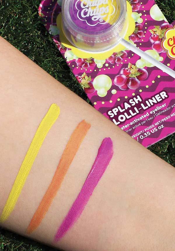 Chupa Chups [Sparkling Grape] | SPLASH LOLLI LINER - Beserk - all, bright yellow, colour:purple, colour:yellow, colourful, colours, cosmetics, discountapp, eye, eyeliner, eyes, fp, googleshopping, gothic cosmetics, halloween cosmetics, halloween makeup, jun23, labelnew, labelvegan, liner, makeup, multi, multicolour, purple, R130623, RC17269, rude cosmetics, special fx makeup, vegan, yellow