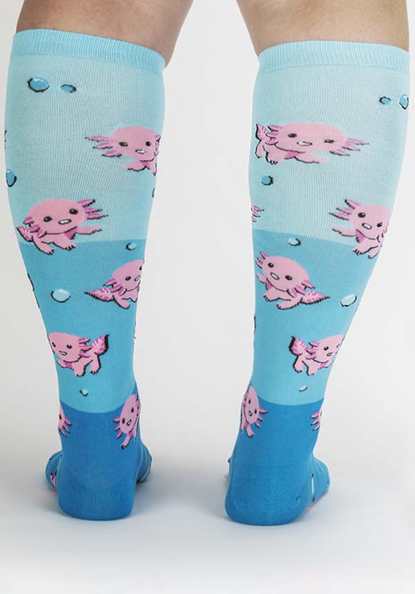 Sock It To Me - Dancing Axolotl Knee High Socks - Buy Online Australia