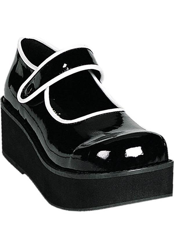 SPRITE-01 [Black/White] | PLATFORMS [PREORDER] - Beserk - all, black, clickfrenzy15-2023, cosplay, demonia, demonia shoes, discountapp, fp, goth, gothic, labelpreorder, labelvegan, lolita, mary jane, mary janes, monochrome, office, platforms, platforms [preorder], pleaserimageupdated, ppo, preorder, shoes, vegan